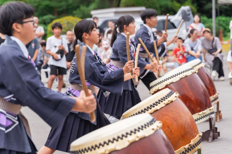 棚田まつりの太鼓演奏